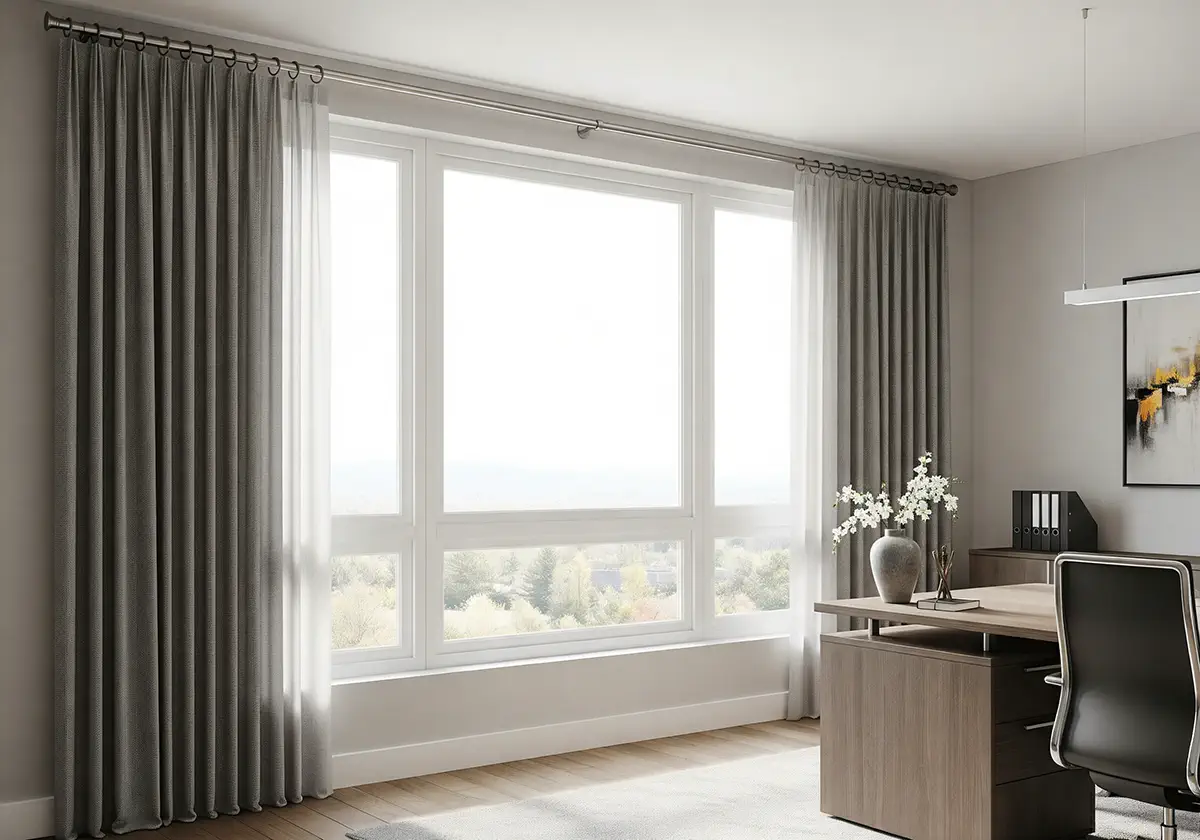 drapery hardware in home office drapery hardware in home office