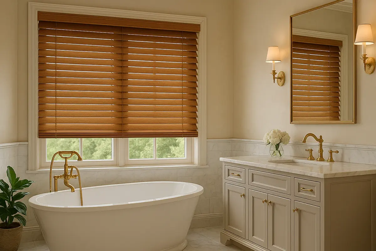 wooden blinds bathroom wooden blinds bathroom